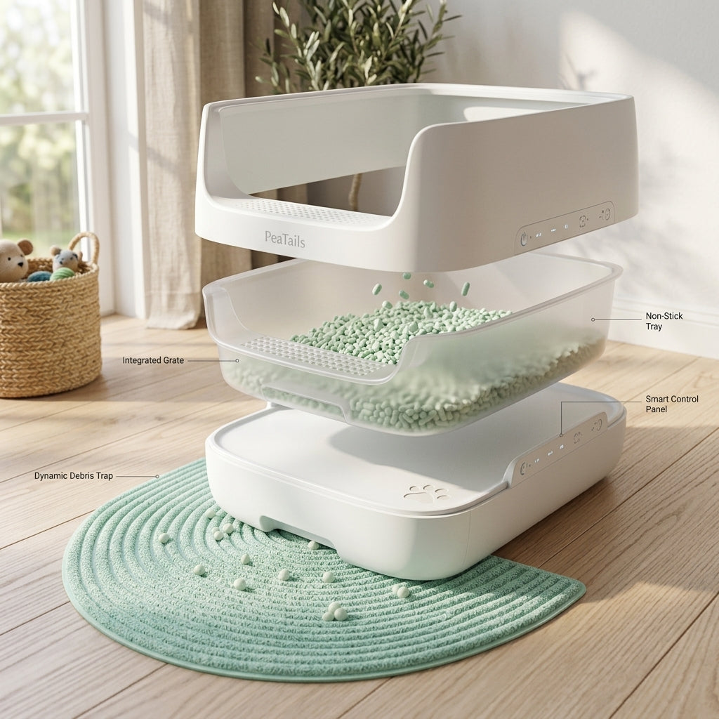 PeaTails™ Ultra-Soft Eco-Pea Cat Litter Trapper Mat