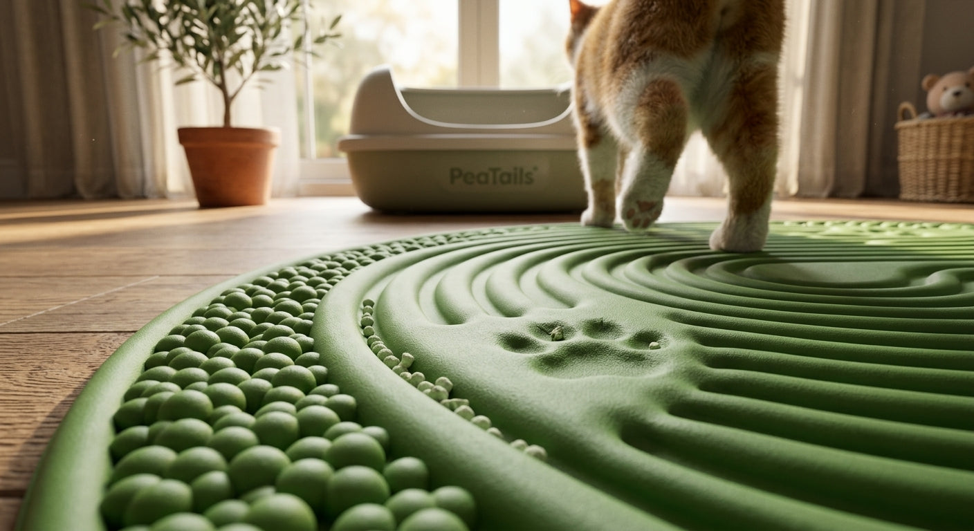 PeaTails™ Ultra-Soft Eco-Pea Cat Litter Trapper Mat